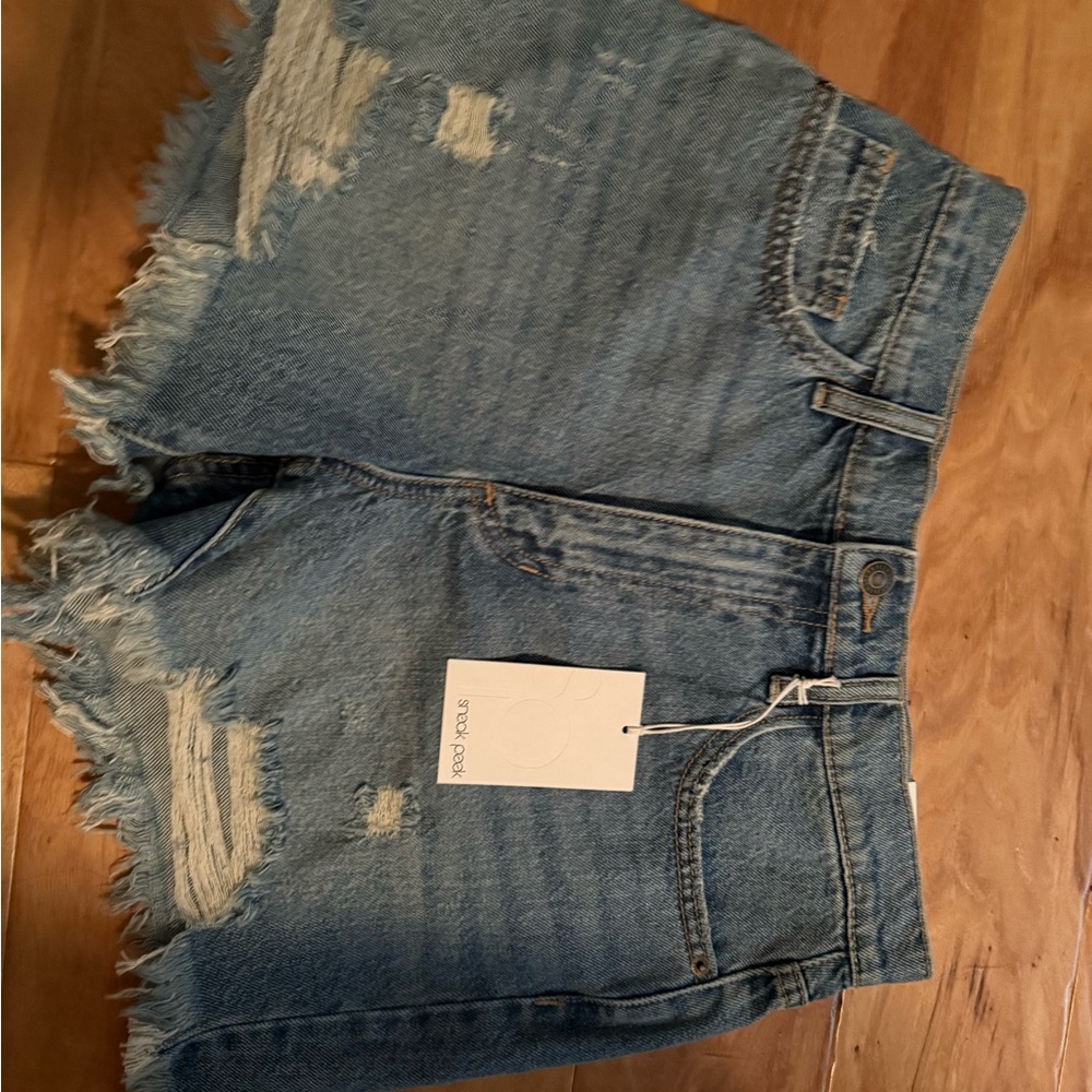 Distressed Denim Shorts